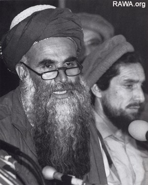 Massoud with criminal Sayyaf